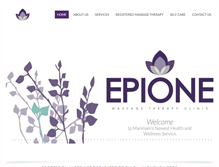Tablet Screenshot of epionemassagetherapy.com
